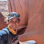 Selfie in a slot canyon in Utah